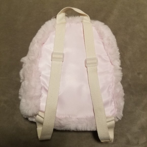 Claire's Plush Backpack with front pocket - Picture 3 of 6